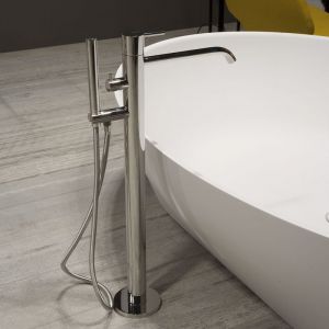 Cмеситель для ванны напольный Antonio Lupi Ayati (цвет - Polished Stainless Steel)