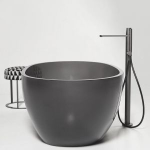 Смеситель напольный для ванны h940 мм Antonio Lupi Indigo (цвет - Matt black/Чёрный матовый)