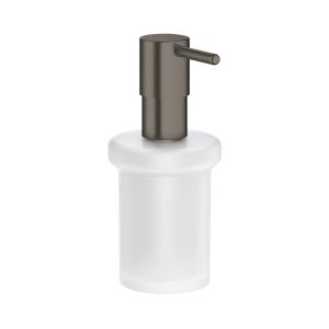 Дозатор для жидкого мыла, без держателя Grohe Essentials, тёмный графит, матовый/стекло матовое